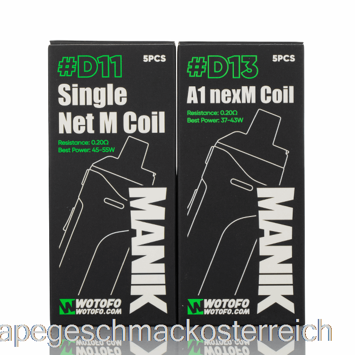 Wotofo Manik Ersatzspulen D14 A1 Konische Nexmesh Spulen Vape Geschmack